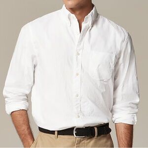 J. Crew Men's Slim Untucked Organic Cotton Oxford Shirt